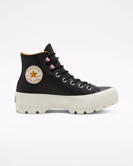 Tenisky Vysoke Converse Chuck Taylor All Star Lugged Zimná Damske Čierne Žlté | SK YDNXR8